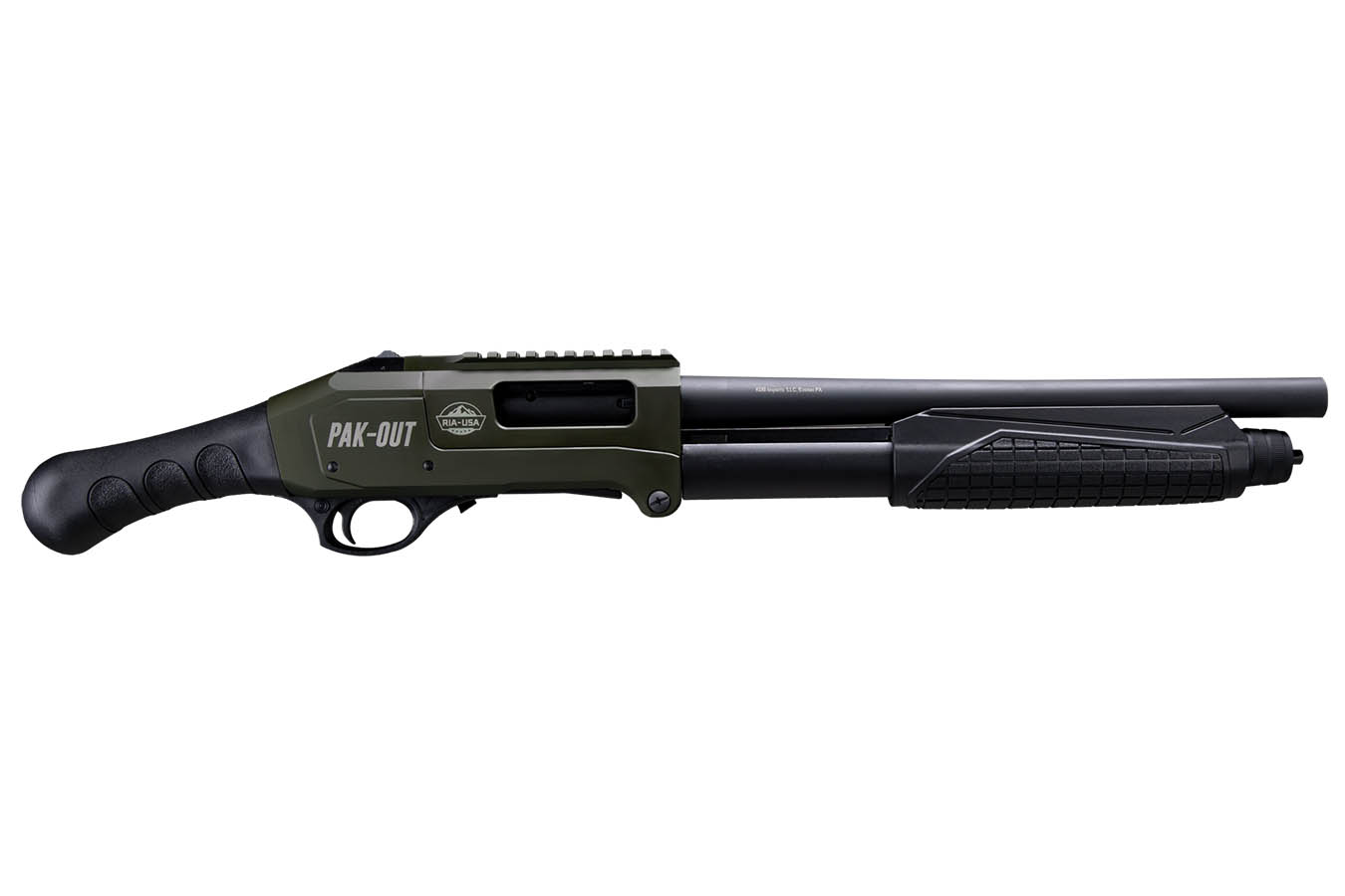 ROCK ISLAND ARMORY PK-12 Pak-Out Short 12-Gauge Pump-Action w/ Folding Design